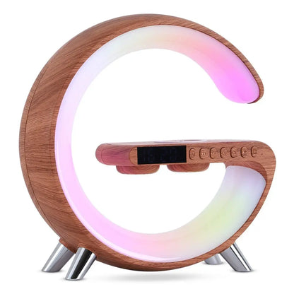 New Intelligent G Shaped LED Lamp Bluetooth Speake Wireless Charger Atmosphere Lamp App Control For Bedroom Home Decor - 0SHOPTASTIC BAZAAR